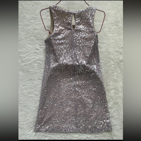 Kontagious Women’s Rose Gold (Nude Bottom)Short Prom Sequins Dress Sz S PreOwned - Picture 3 of 9